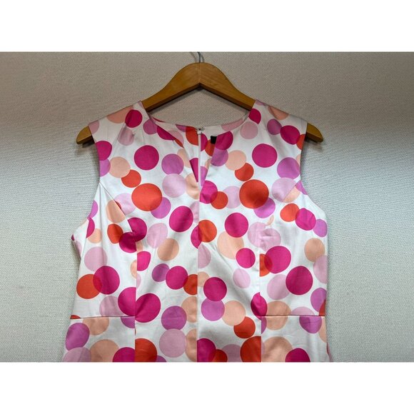 Chadwicks Of Boston Womens Sleeveless Dress Size 10P White Pink Polka Dot - Picture 5 of 11